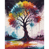 Kleurrijke Boom- Color Splash - Diamond Painting