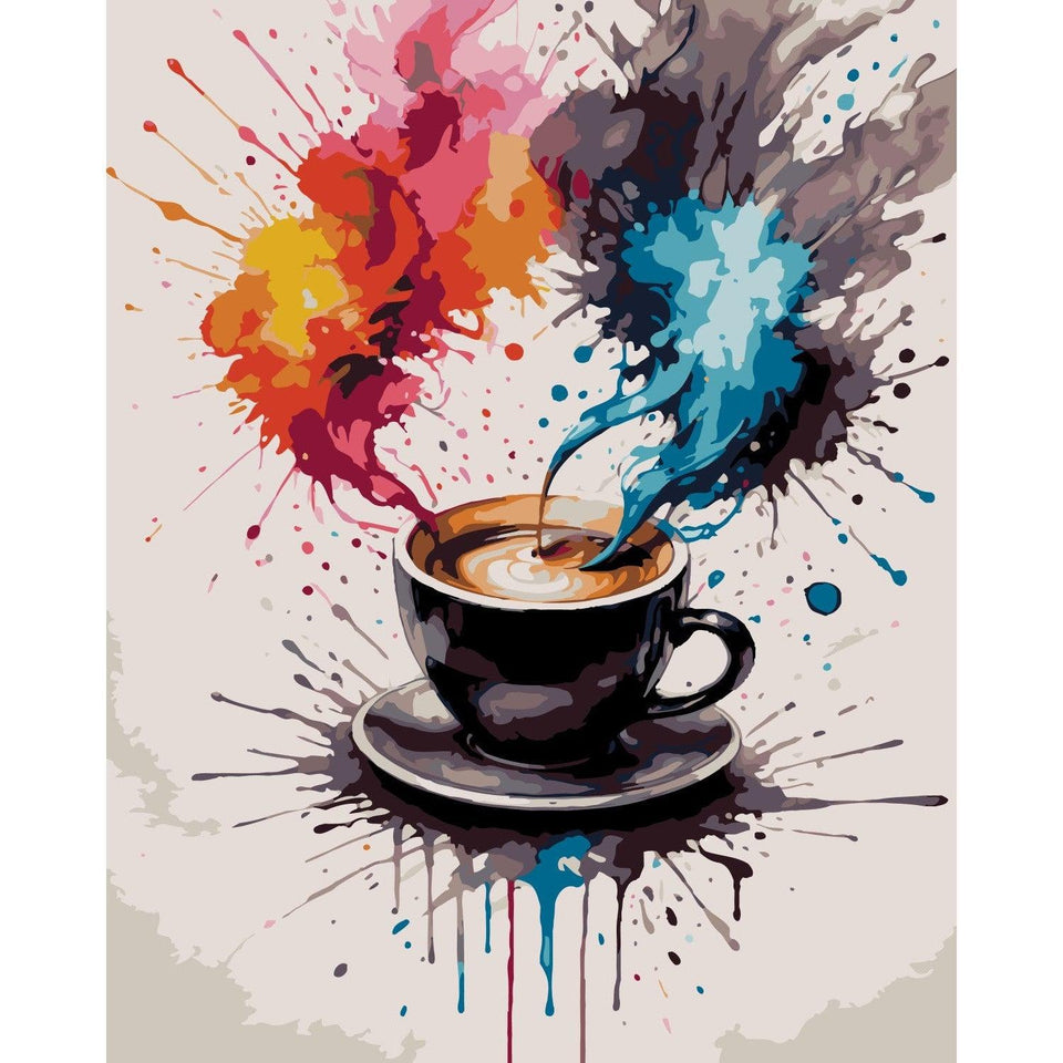 Koffie - Color Splash - Diamond Painting