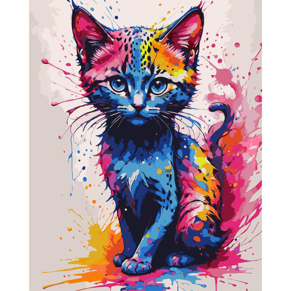 Kitten - Color Splash - Diamond Painting