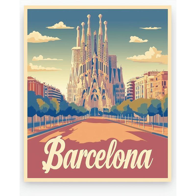 Barcelona - Reisposter - Diamond Painting