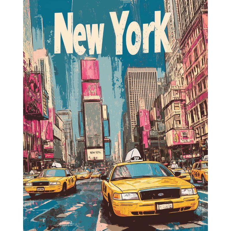 New York - Reisposter - Diamond Painting