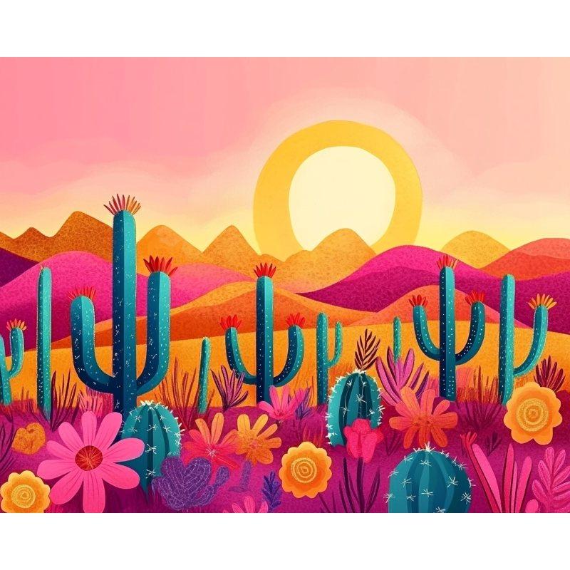 Kleurrijke woestijn 2 - Diamond Painting