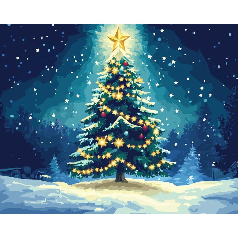 Prachtige kerstboom - Diamond Painting