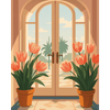 Tulpen voor de deur - Diamond Painting