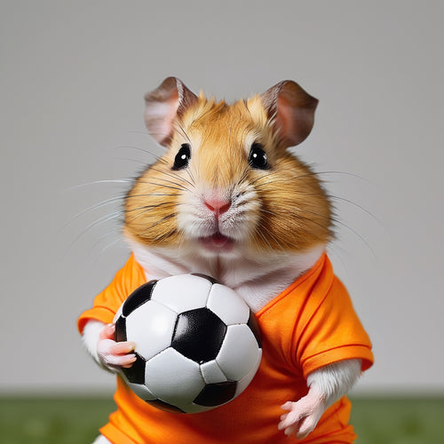 Hamster met voetbal