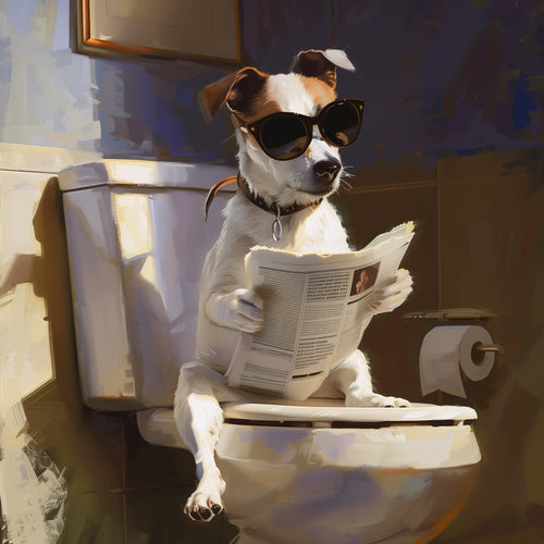 Hond op Toilet