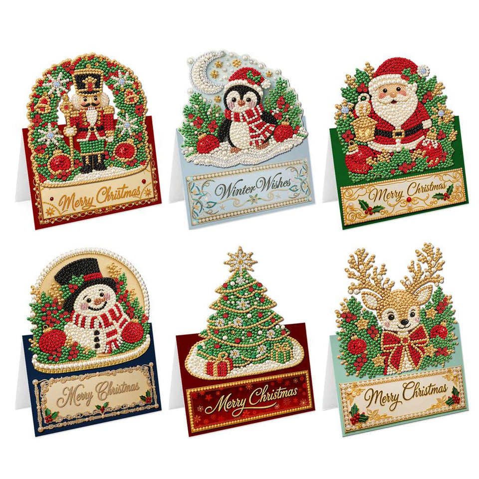 Parel Diamond Painting Kerstkaarten - Kerst Set - Diamond Painting