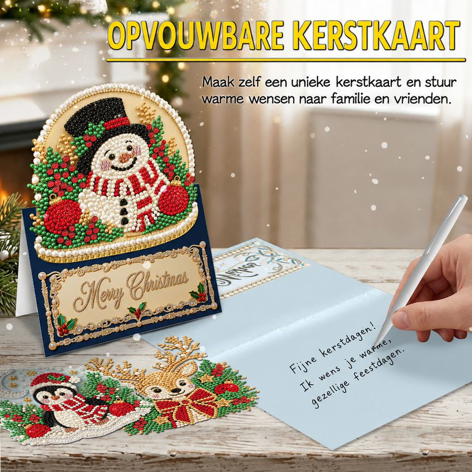 Parel Diamond Painting Kerstkaarten - Kerst Set
