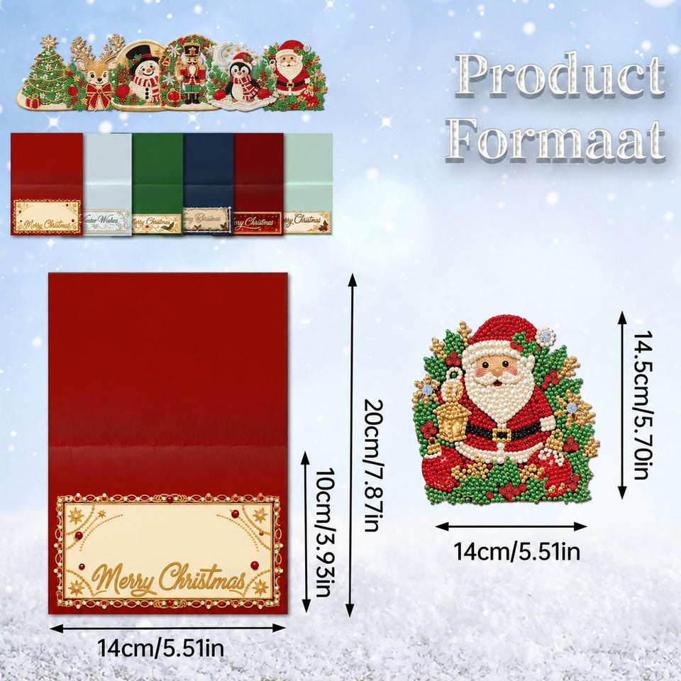 Parel Diamond Painting Kerstkaarten - Kerst Set