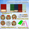 Parel Diamond Painting Kerstkaarten - Kerstkransen Set