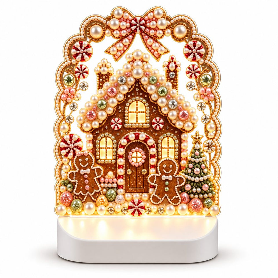 Diamond Painting Nachtlamp - Peperkoekhuisje