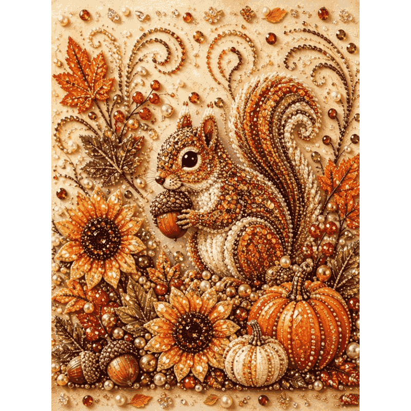 Eikelseizoen - Premium Parel Diamond Painting - Diamond Painting