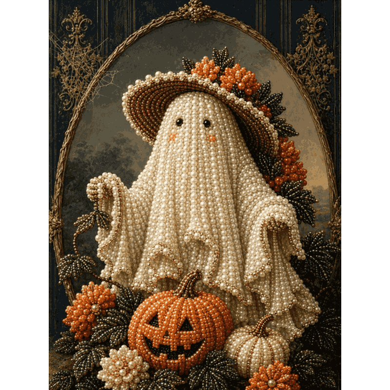 Het Spookportret - Premium Parel Diamond Painting - Diamond Painting