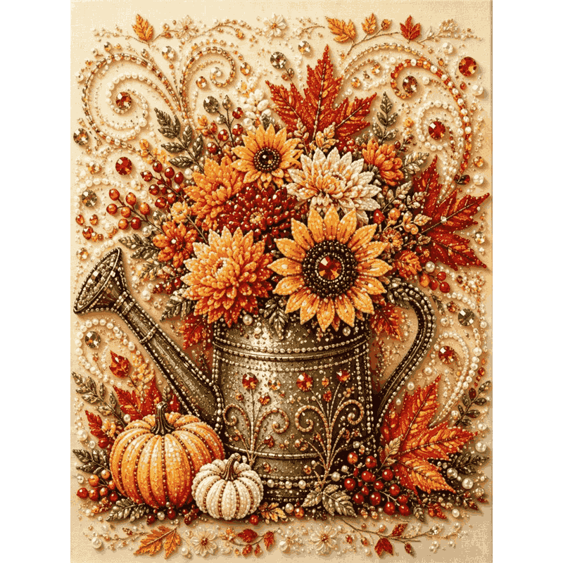 Herfst in bloei - Premium Parel Diamond Painting - Diamond Painting