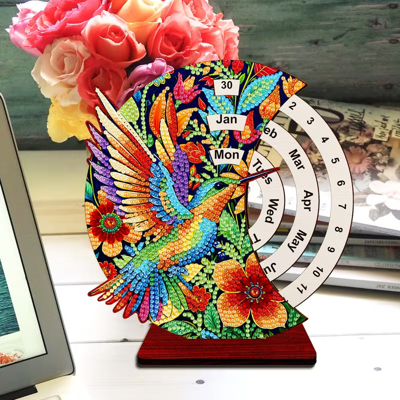 Diamond Painting Eeuwige Kalender | Kolibrie