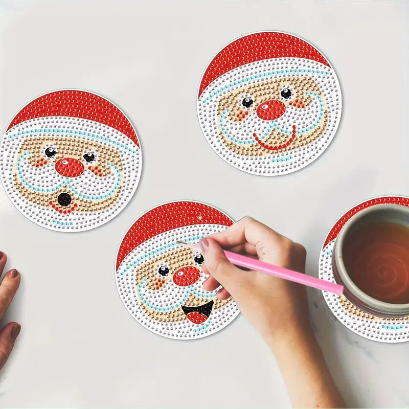 Diamond Painting Kerst Onderzetters | 4 Stuks