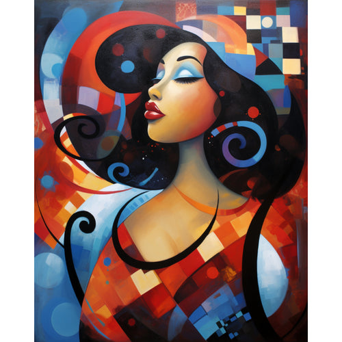 Abstracte vrouw