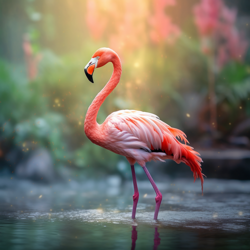 Roze flamingo