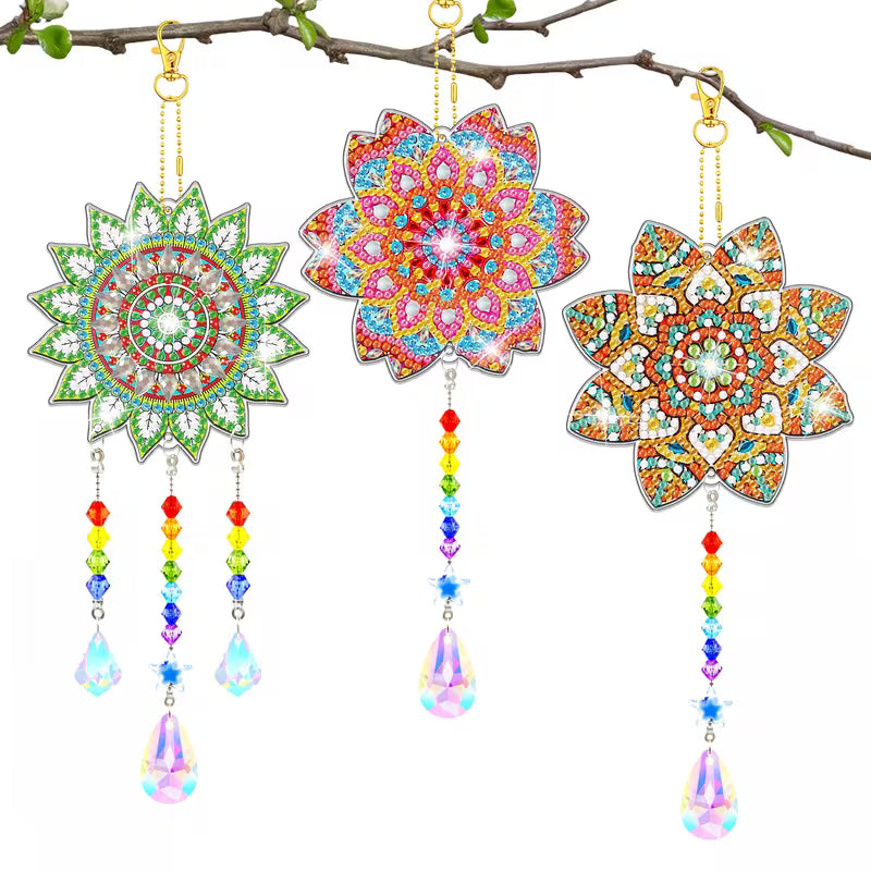 Diamond Painting Windgong set van 3 | Mandala's
