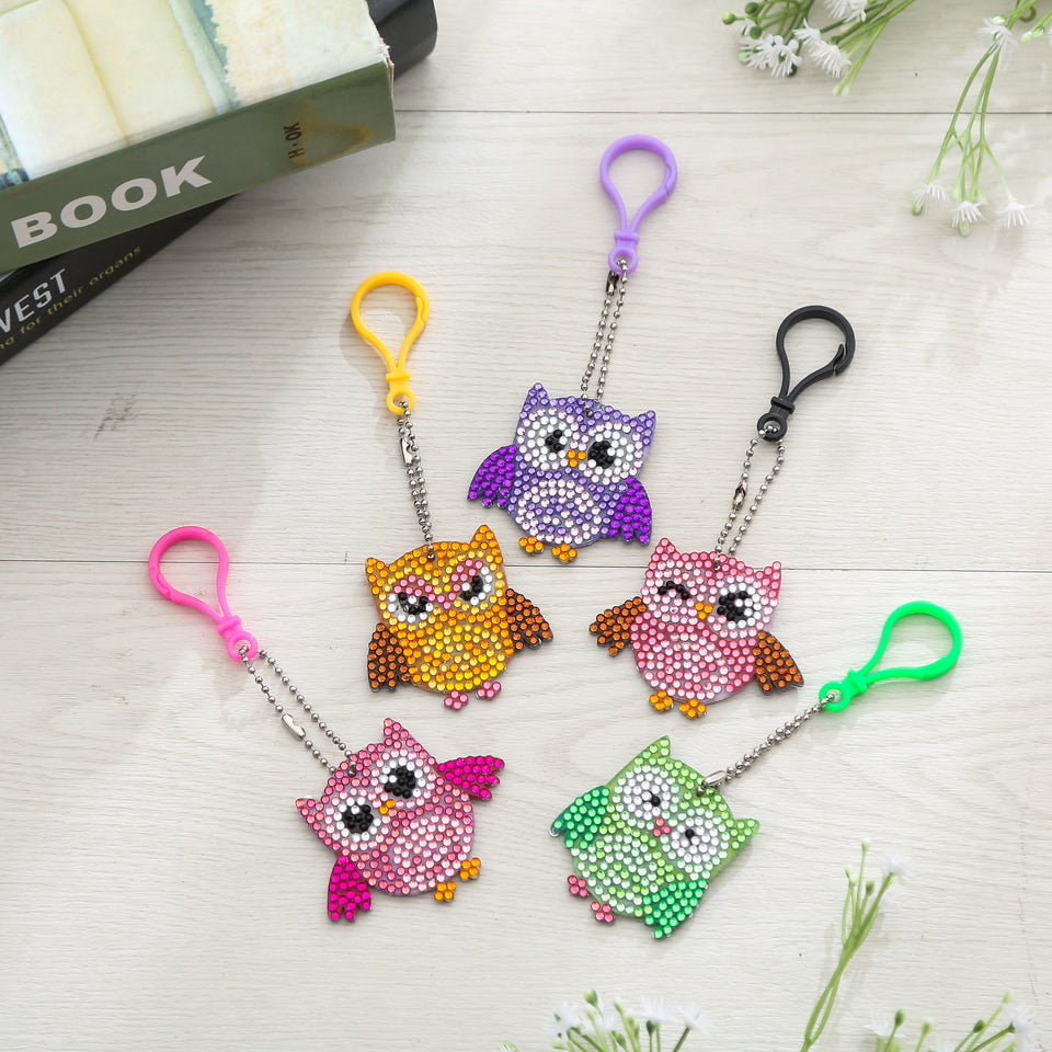 Uilen Sleutelhangers | 5 Stuks