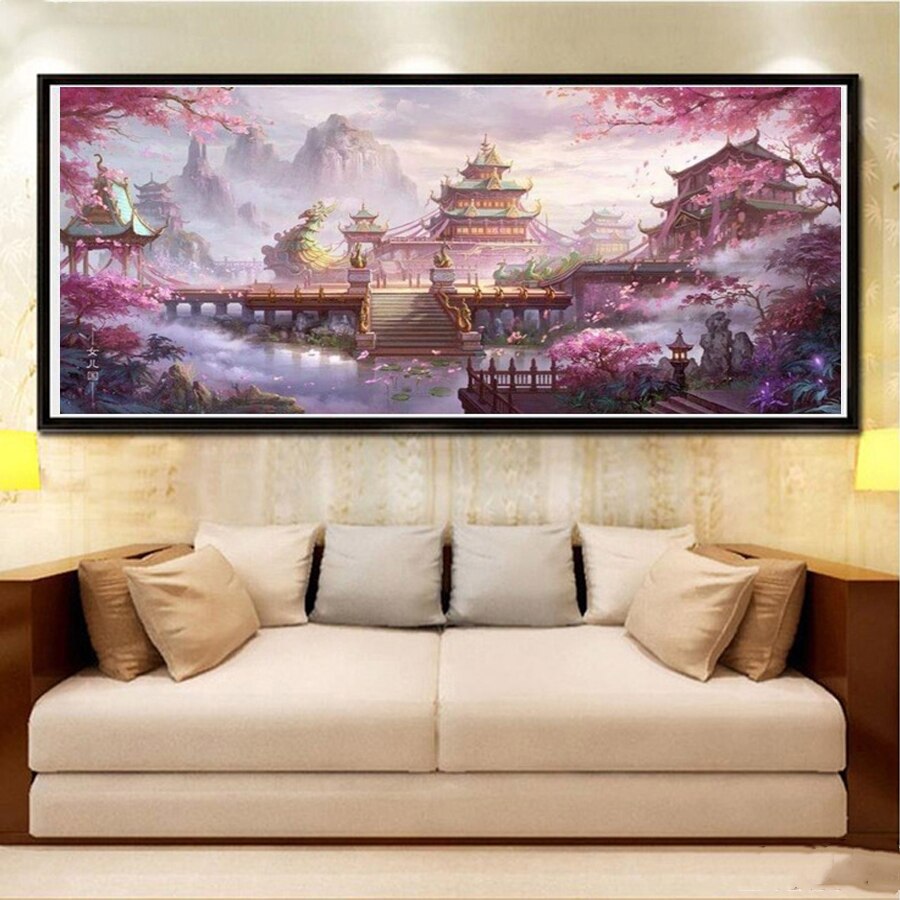 Chinees Landschap XL | Diamond Painting