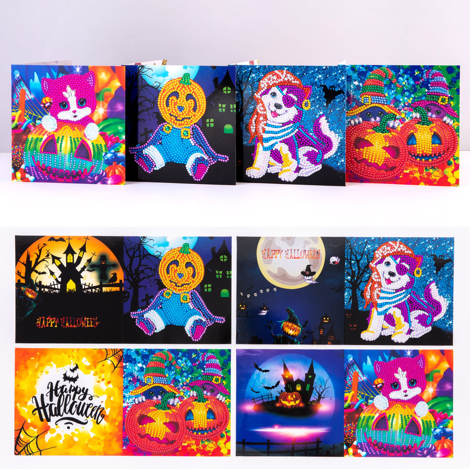 Halloween Kaarten | 4 Stuks