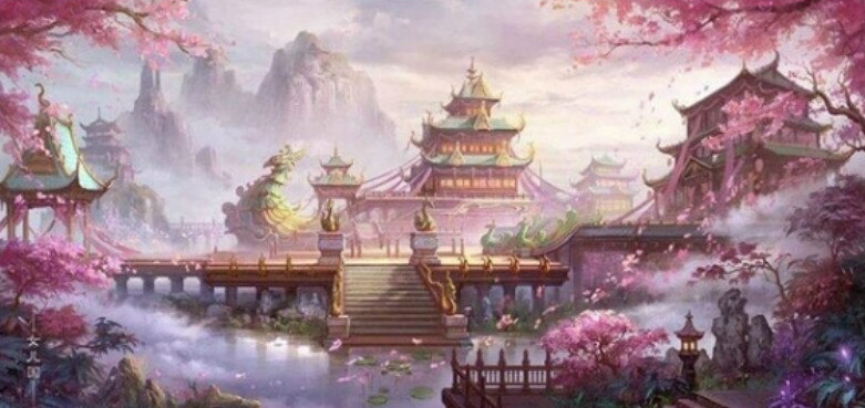 Chinees Landschap XL | Diamond Painting