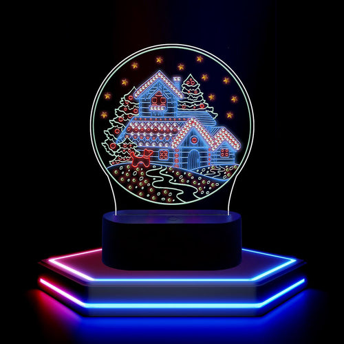 Kerst Huisje LED Lamp | Statief