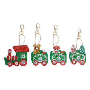Locomotief Sleutelhangers | 4 Stuks