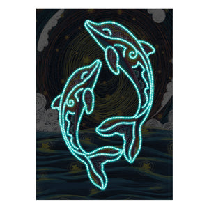 Dolfijn Glow In The Dark | Diamond Painting