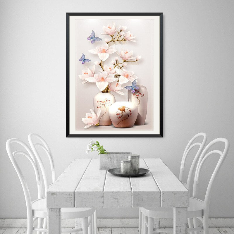 Magnolia In Vaas XL | Diamond Painting