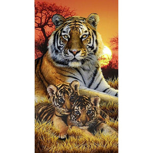 Tijger - Welpjes | Diamond Painting