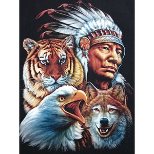 Indiaan - Dieren | Diamond Painting