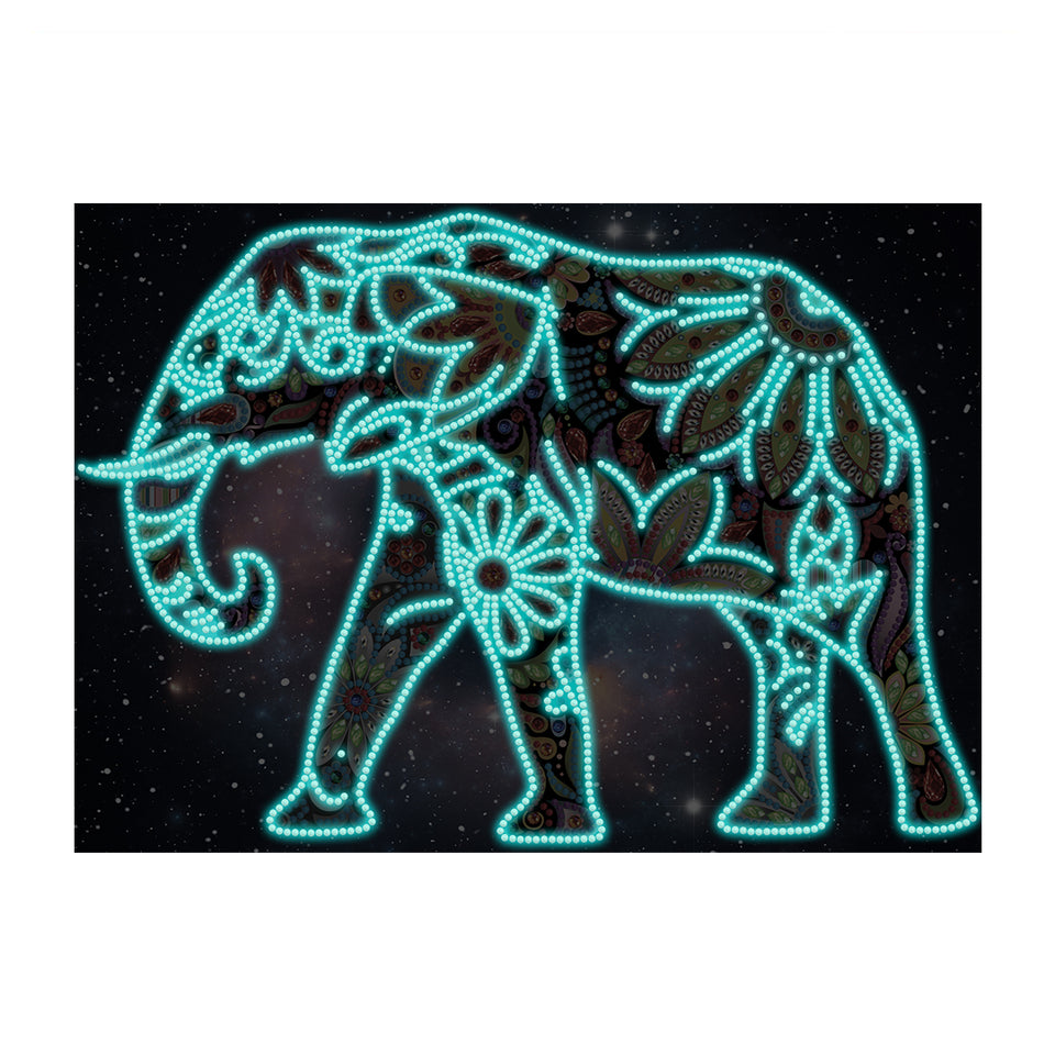 Olifant Glow In The Dark | Diamond Painting