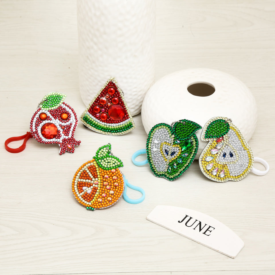 Fruit Sleutelhangers | 5 Stuks