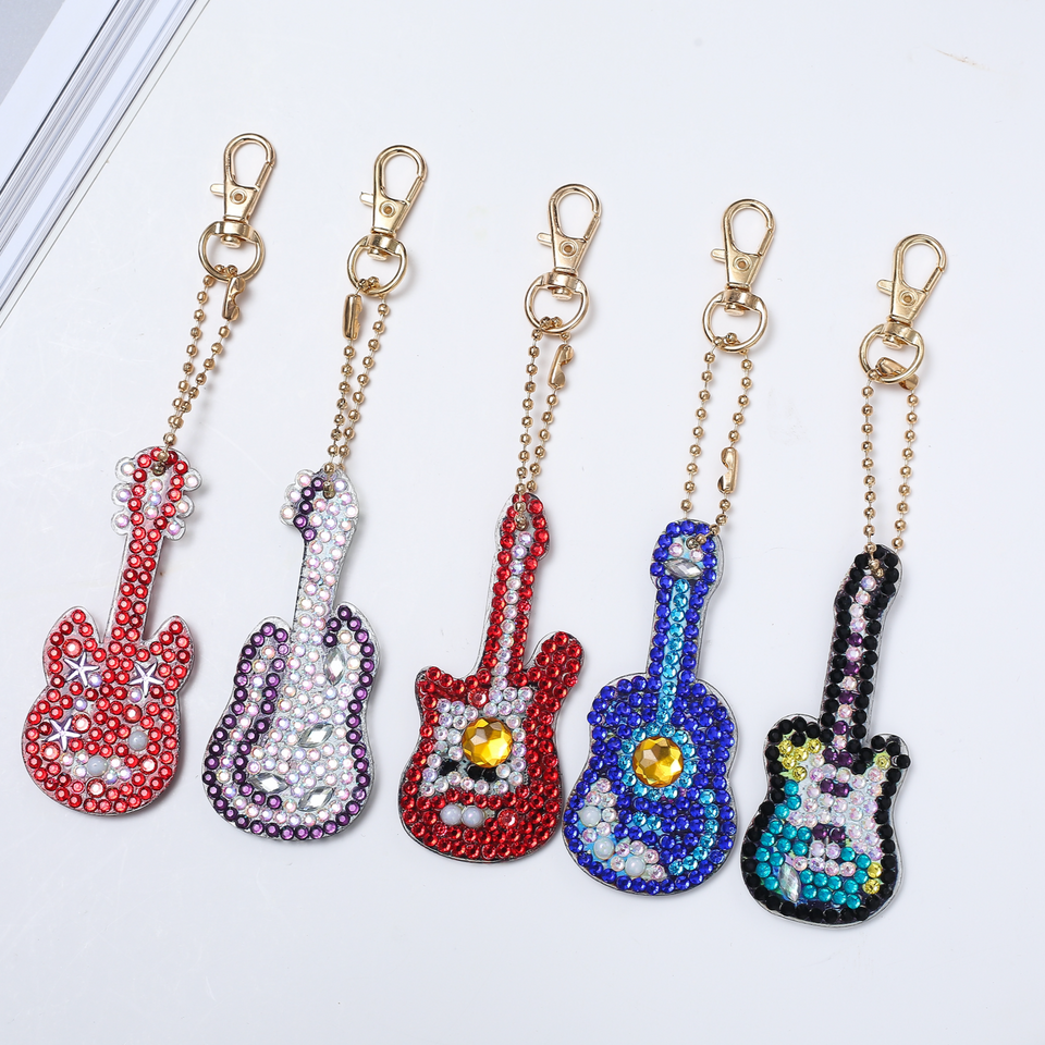 Gitaar Sleutelhangers | 5 Stuks