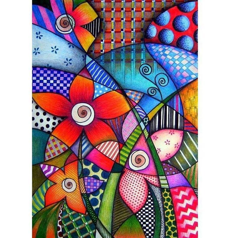 Bloemen Abstract | Diamond Painting