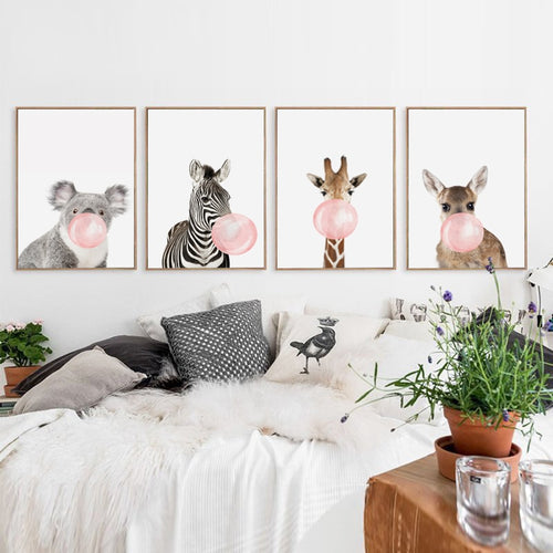 Koala - Zebra - Giraffe - Hert | 4 Luiken