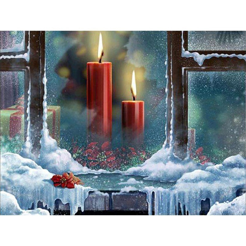 Kerstkaarsen | Diamond Painting
