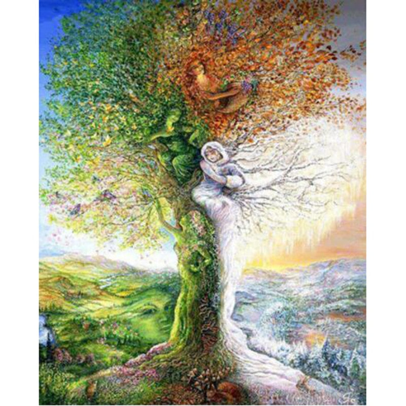 4 Seizoens Boom | Diamond Painting