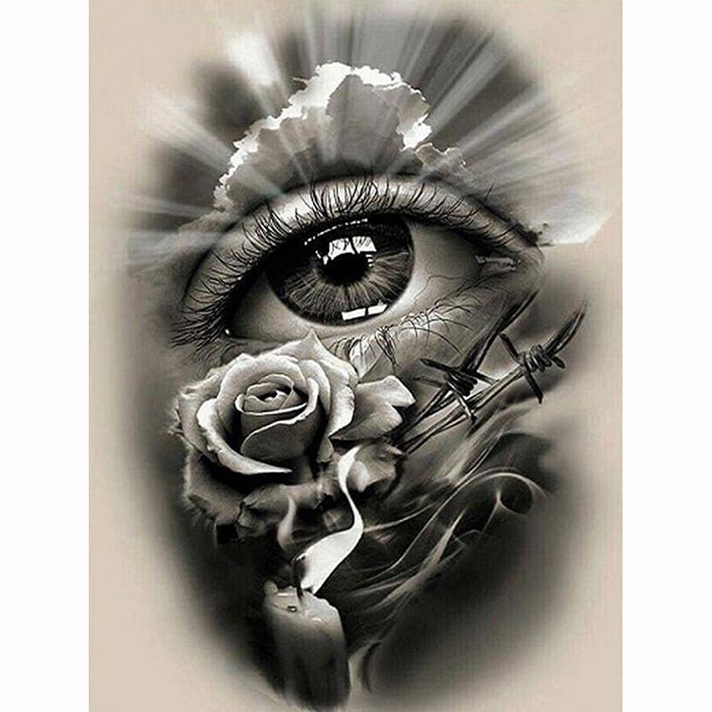 Oog - Roos | Diamond Painting