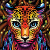 Gekleurde Luipaard | Diamond Painting