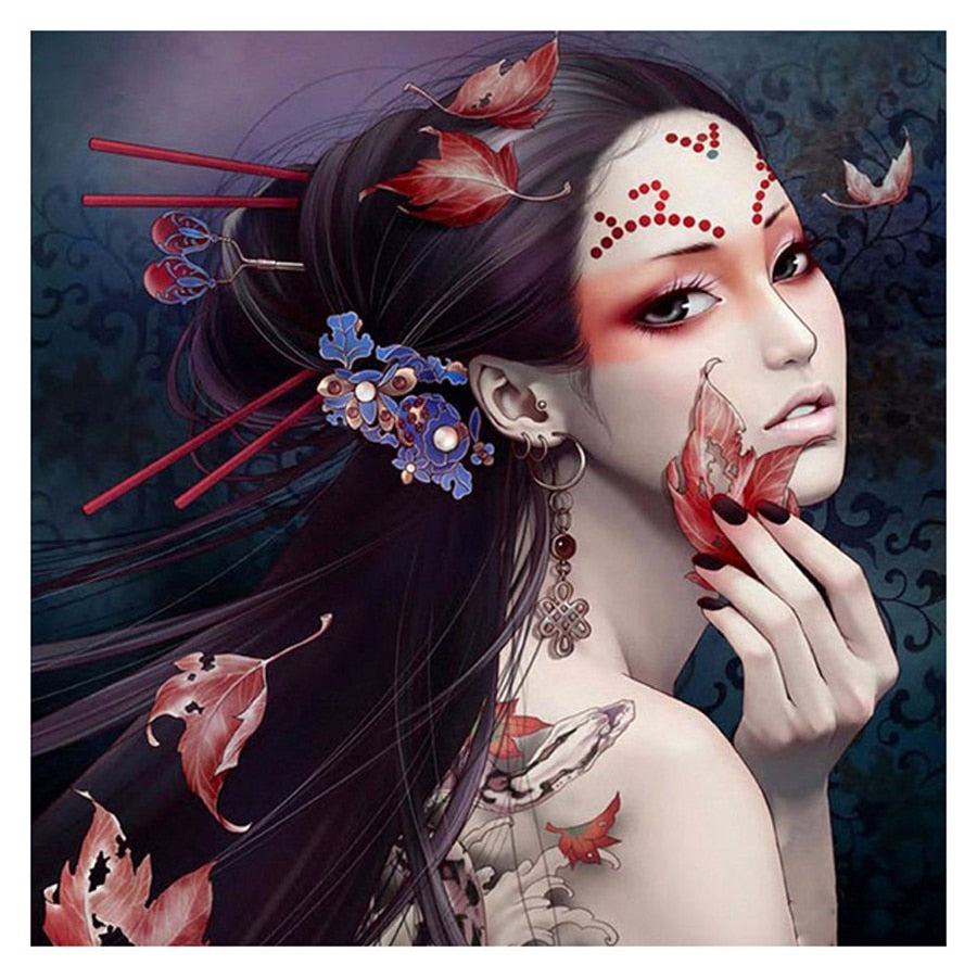 Japanse Vrouw | Diamond Painting