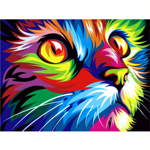 Kleurvolle Kat | Diamond Painting