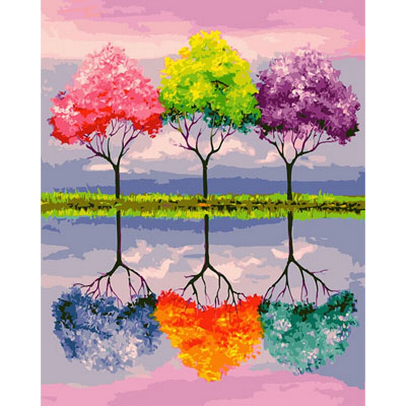 Kleurrijke Bomen | Diamond Painting