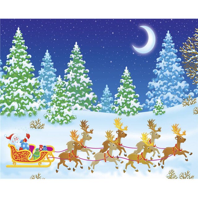 Kerstman & Rendieren | Diamond Painting