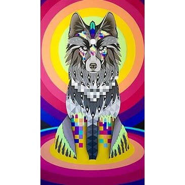 Pixel Wolf | Exclusieve Diamond Painting