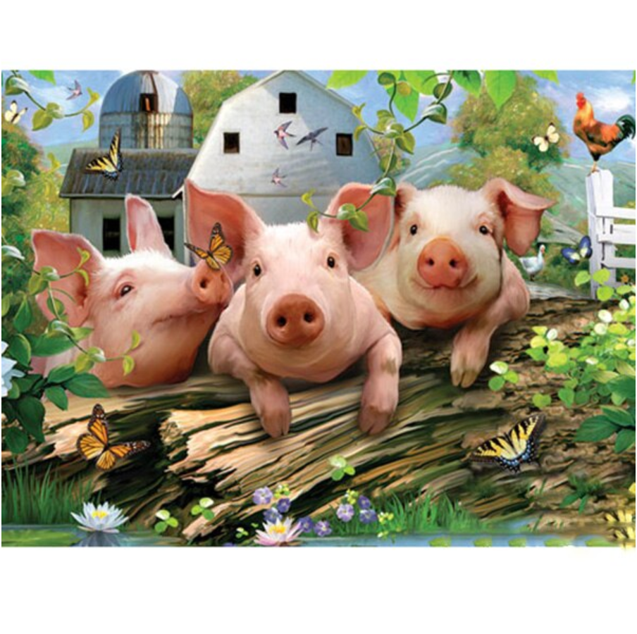 3 Varkens | Diamond Painting