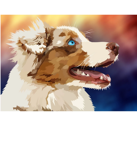 Bordercollie | Exclusieve Diamond Painting