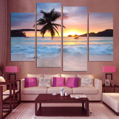 Strand - Palmboom | 4 Luiken